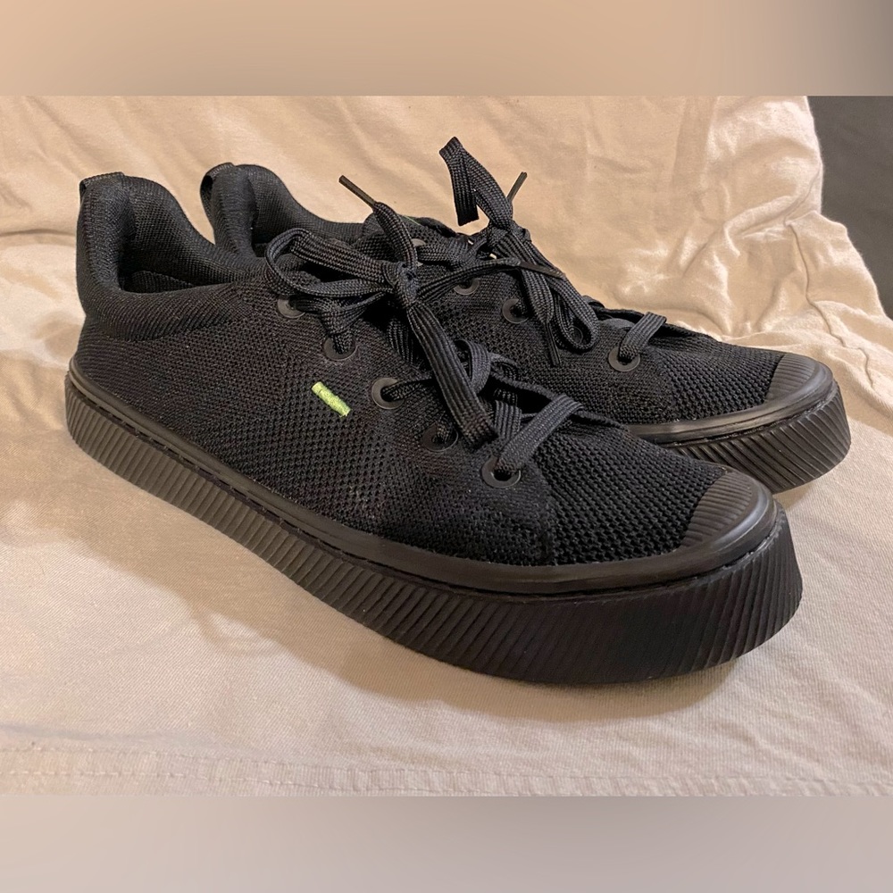 CARIUMA All Black Knit IBI Low Unisex Shoes - Women’s 9.5 / Men’s 8